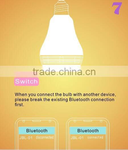 2016 RF Control Modern Style Smart Home LED Bulb Lighting 7W Multi Color Control By Wifi Phone App