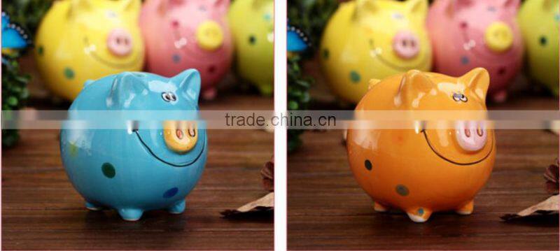 wholesale cheap colorful ceramic piggy bank