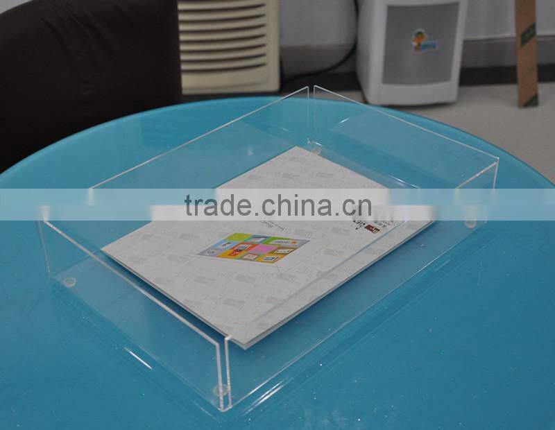 acrylic lucite clear serving trays with handles