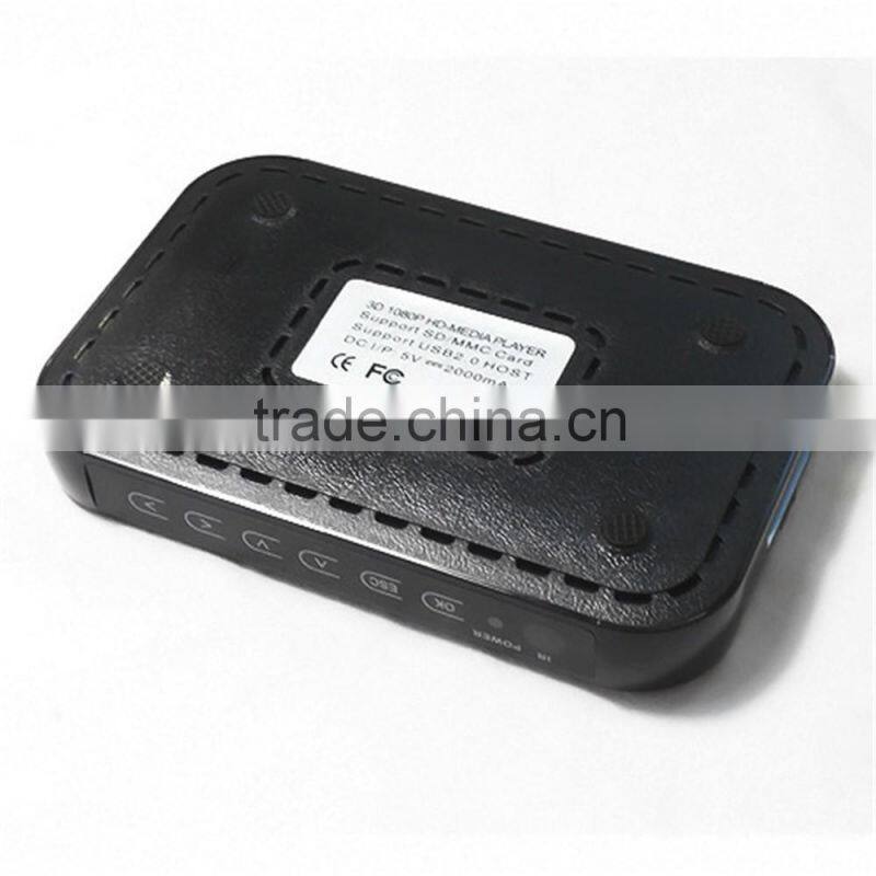 Multifunction mini mobile hard disk full hd media player black/mini full hd 1080p media player