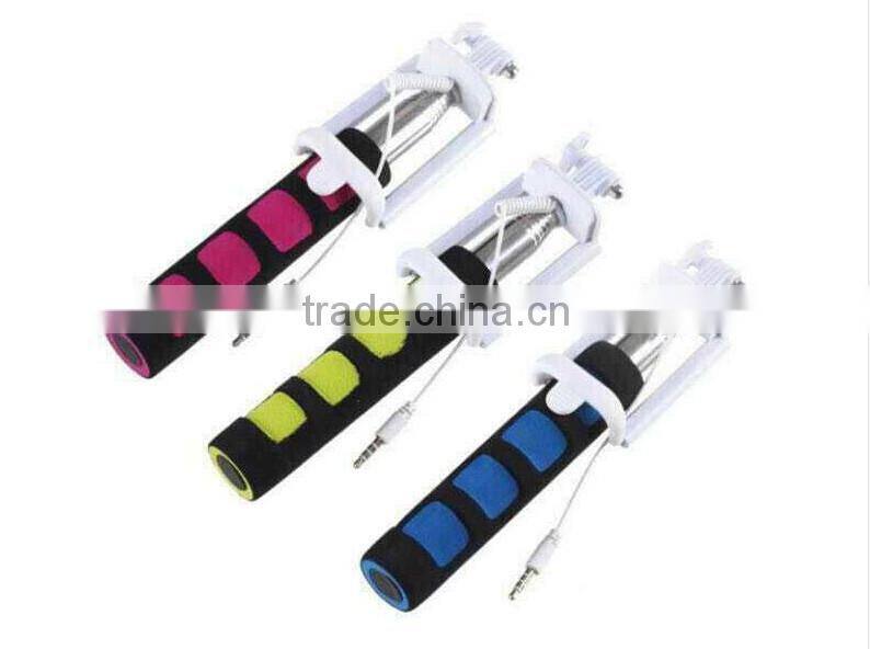wired selfie stick no need bluetooth mini selfie stick mobile selfie stick with cable