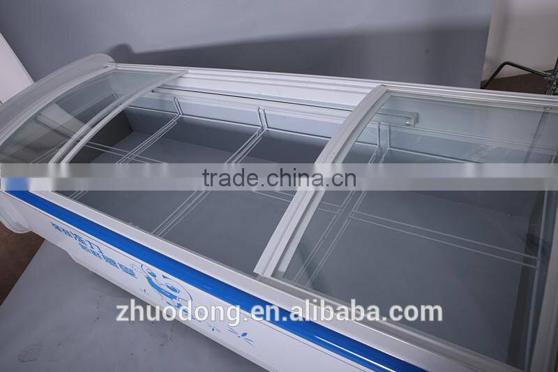 DG-210W used glass door air cooler freezer Island Freezer manufacture by HSTD cheaper price with large quantity