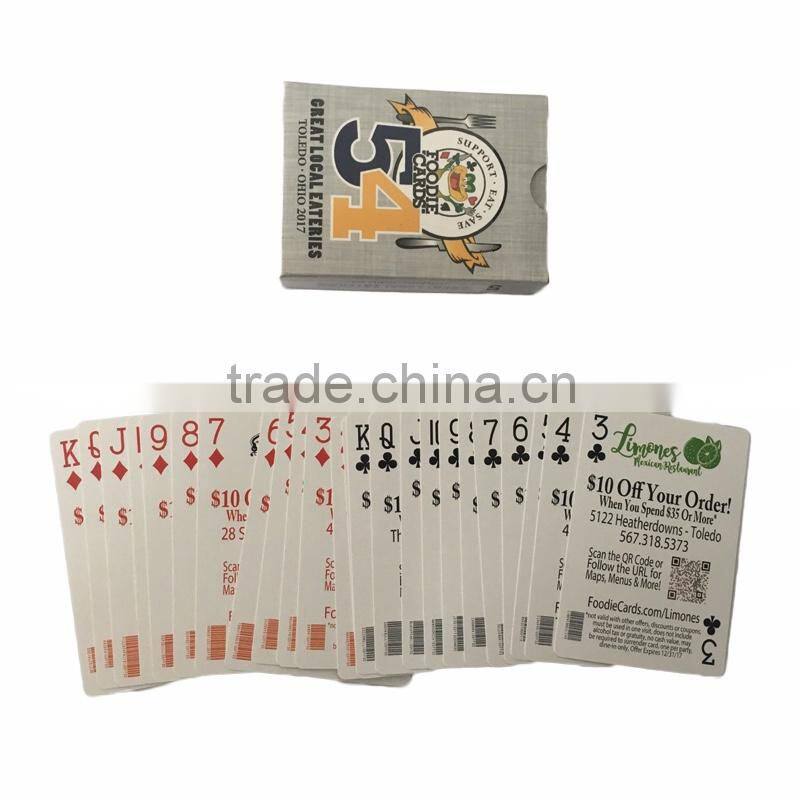 advertising playing cards