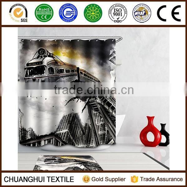 180cm*180cm digital printed beautiful lady shower curtain