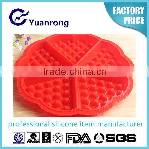 Eco-friendly Non-stick Home Bakeware Silicone Waffle Mould Cake Pan