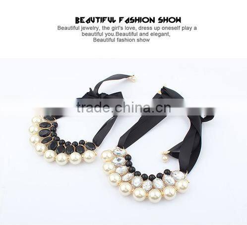 Fashion Big Pearl Choker Collar Vintage Pendant Statement Necklace Women Necklaces & Pendants Fashion Necklaces for Women 2014