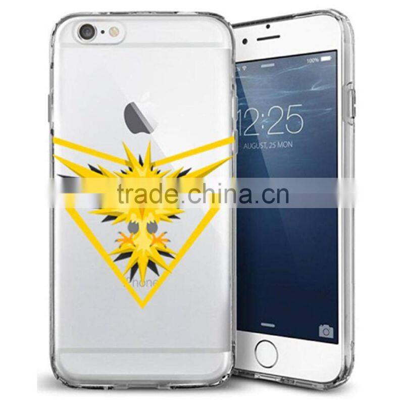 Transparent Clear tpu pokemon go soft case for iphone 6 6s 7 plus tpu pokemon go soft phone case