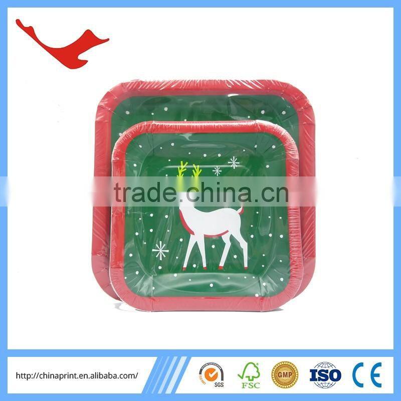 006 FSC material printed disposable tableware for party