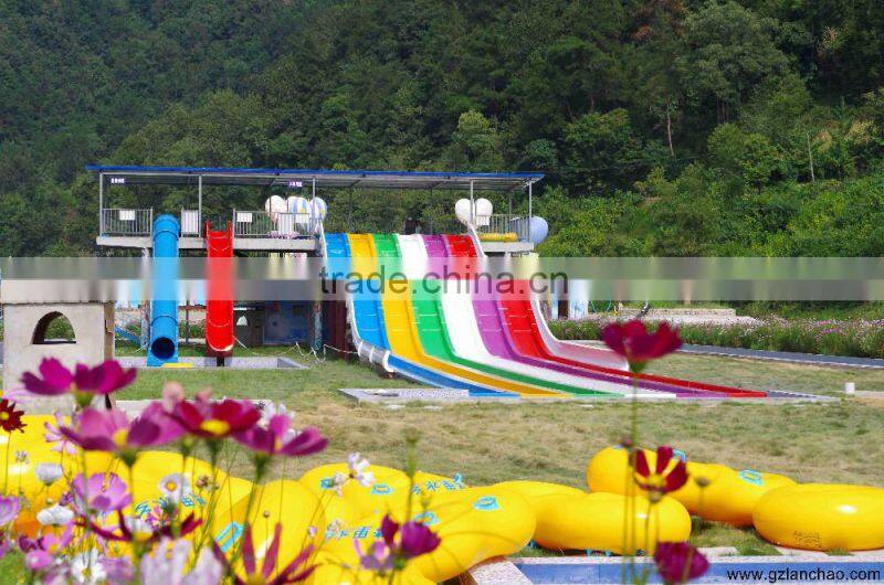 Water Park with Fiberglass Water sldies Rides customized products