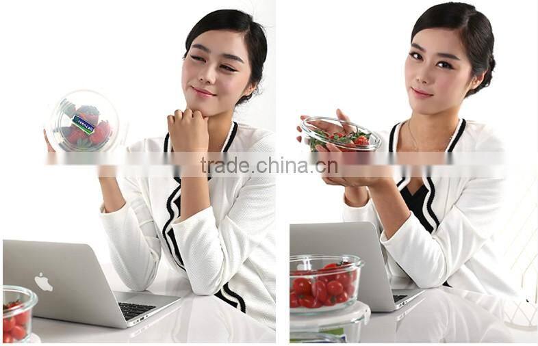 800ml Mini round glass food container export wholesale