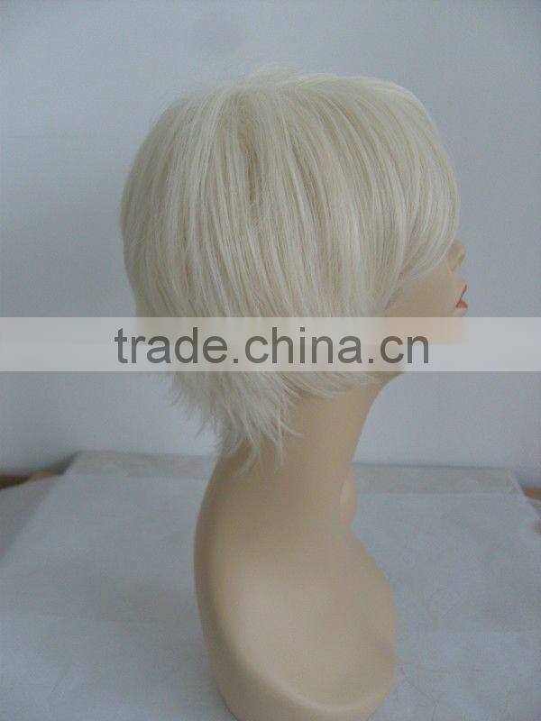 2014 fashion high quality synthetic short men wigs