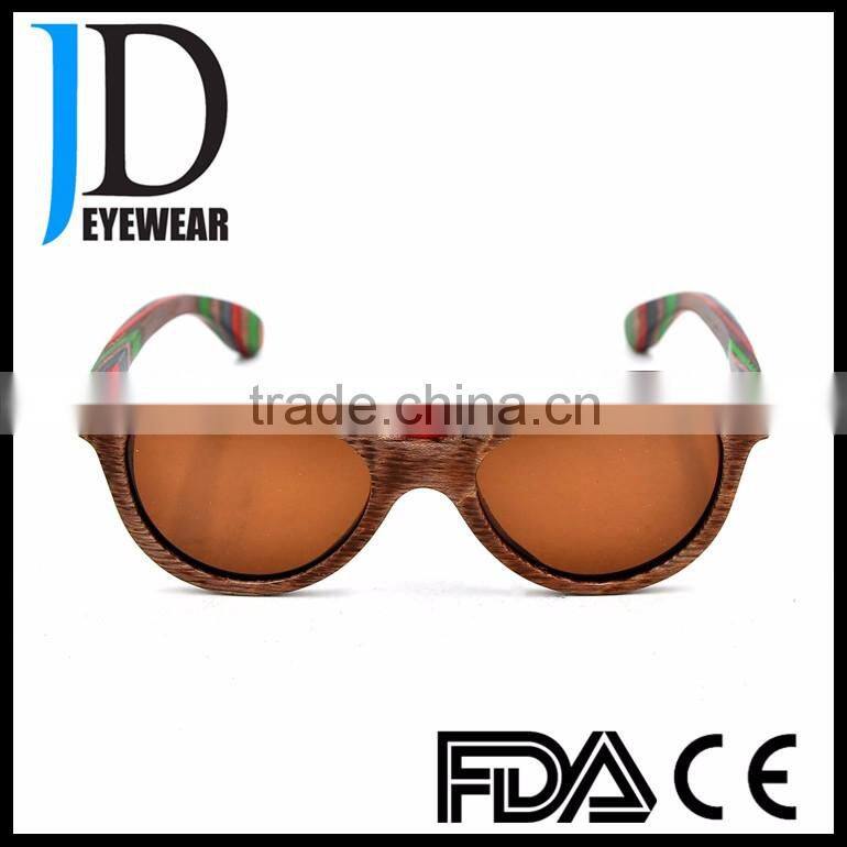 High Quality Custom Made Butterfly Style Natural Wooden Sunglasses