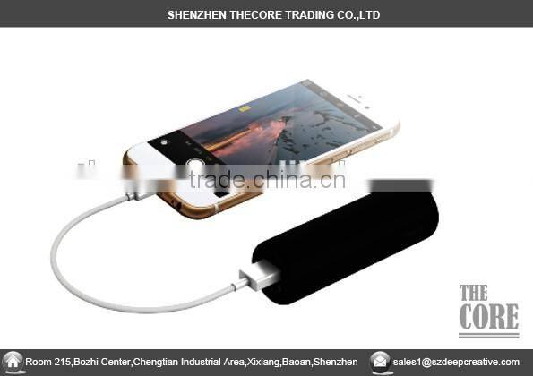 PB-7 5000Mah colorful cylindrial power bank with LED flashlight, round tube power bank with torch