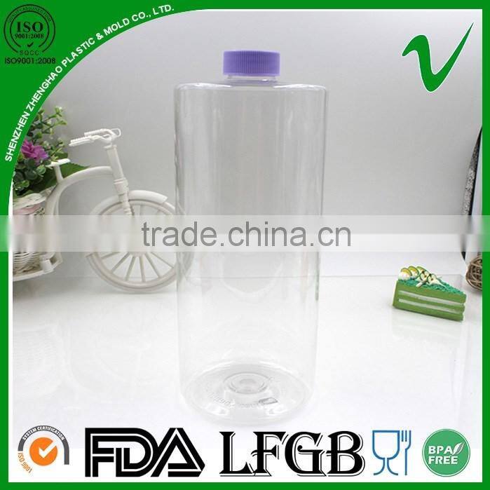 PET cylinder empty clear 1.5L PET pump bottle