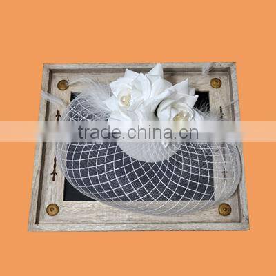 White Lace Mask with Red Diamond&Crystal