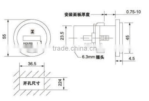 Counter Digital Hour Meter SYS-4 10-80V (AC and DC both) AC100-250V