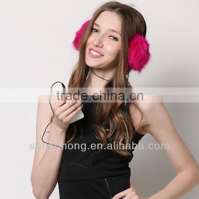 lady fashion winter knit custom earmuffs