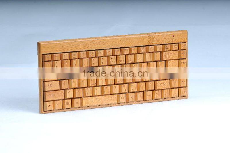 high quality and hot-sell natural bamboo wireless mechanical keyboard and mouse