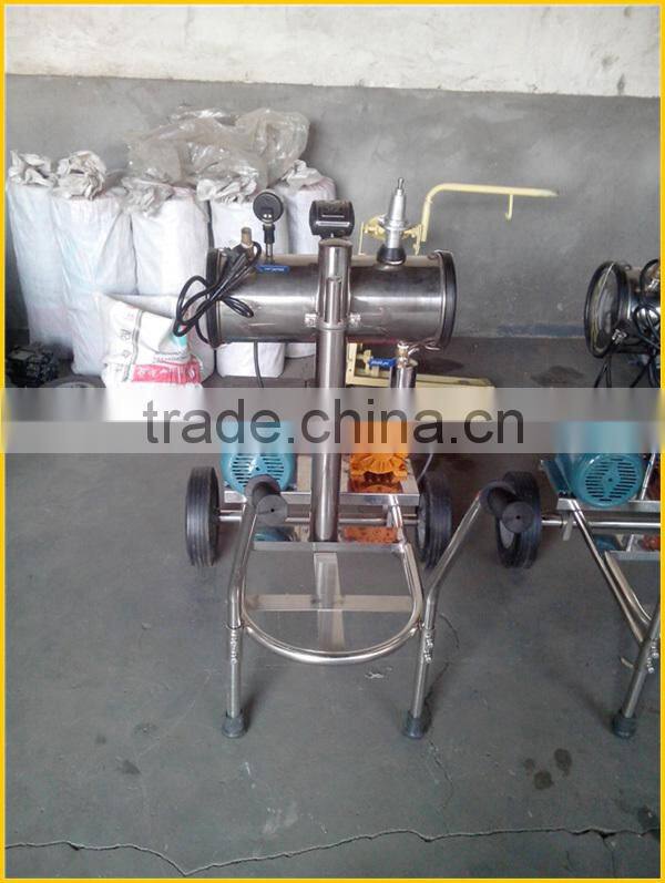 rotary vane vacuum pump milking trolley portable cow milking machine