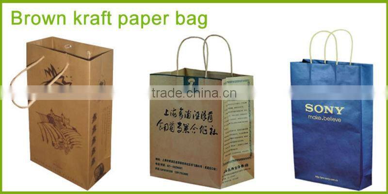 2014 cheap white kraft paper bags with handles