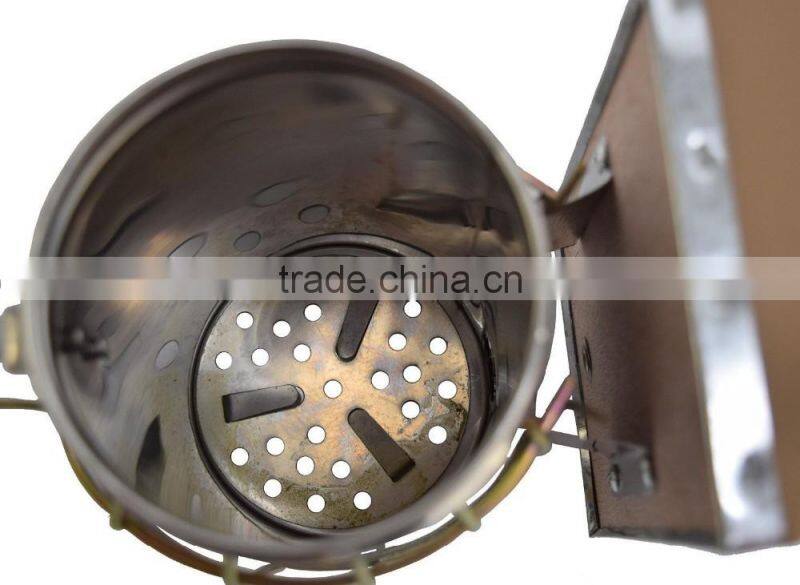 Factory price stainless steel bee smoker with heat shield