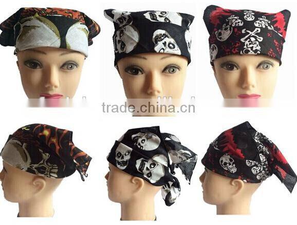 China Classic Fashion 22x22" 100% Cotton Men's Hiphop Headwrap