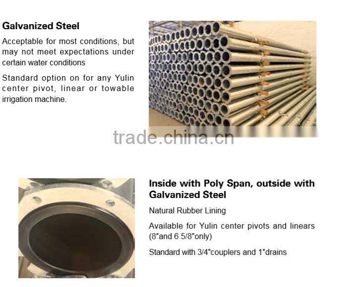 2017 yulin four whlee linear move rotating pivot irrigation machine with diesel and pump