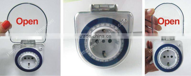 24 hour progamme waterproof mechanical timer switch with sgs