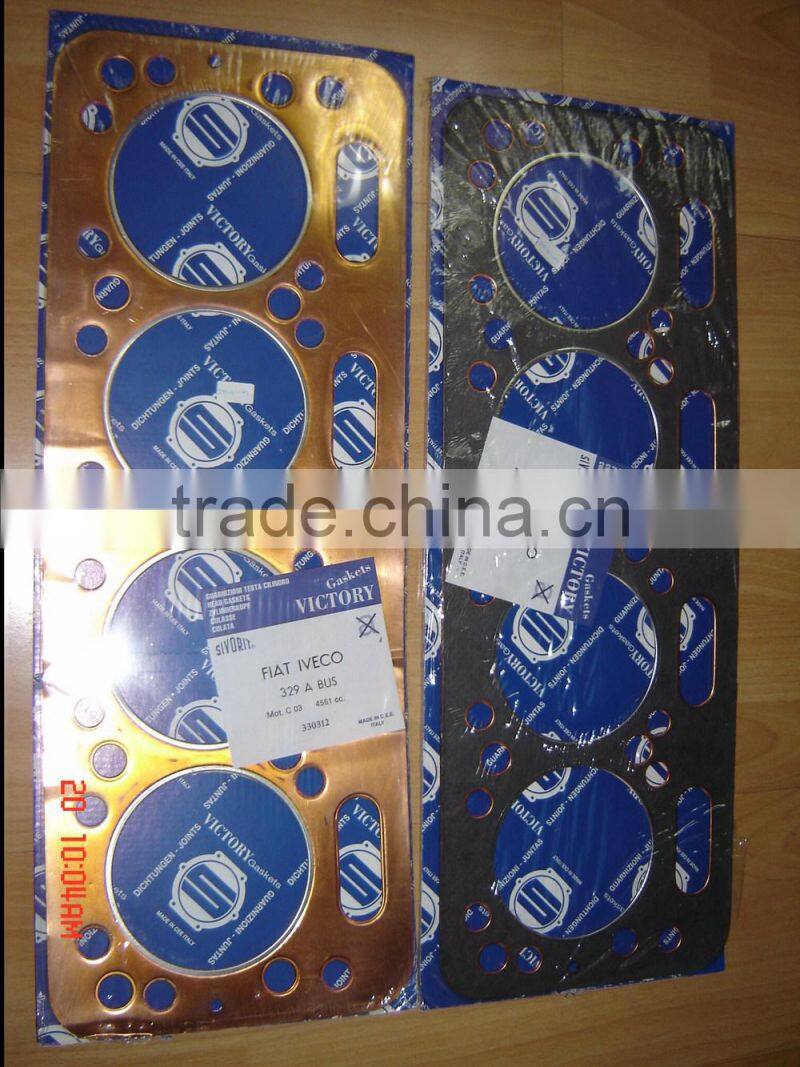 lombardini diesel engine head gasket/ fait diesel engine cylinder head gasket/kubota engine gasket/benz engine gasket
