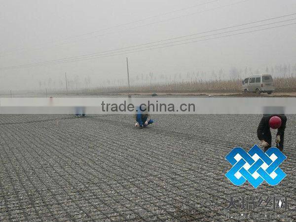 high tensile Polyester geogrid coated with bitumen (PET geogrid)