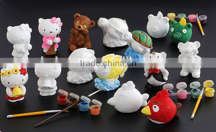 Non-toxic Gypsum graffiti toy with paint set for children