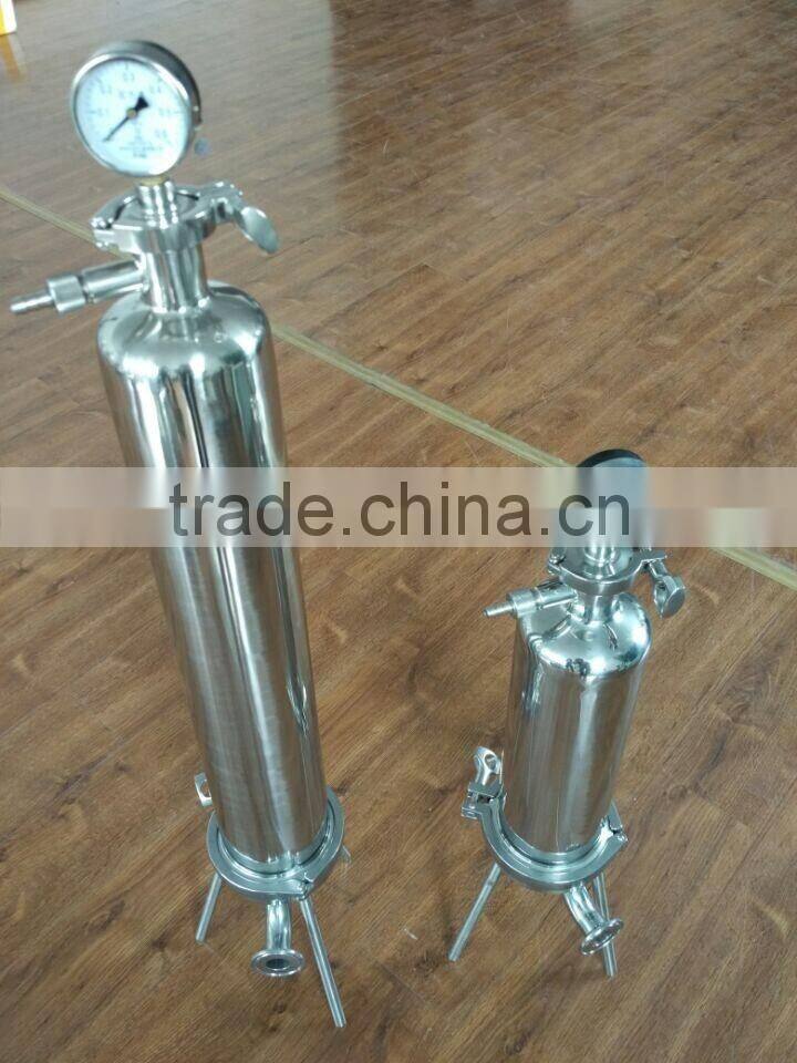 ss304/316 sanitary cartridge filter housing for liquid