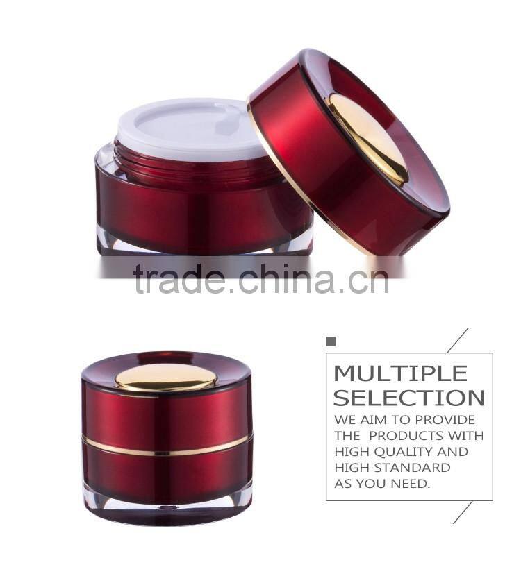 Hot square clear wholesale empty natural round shaped acrylic cosmetic jar