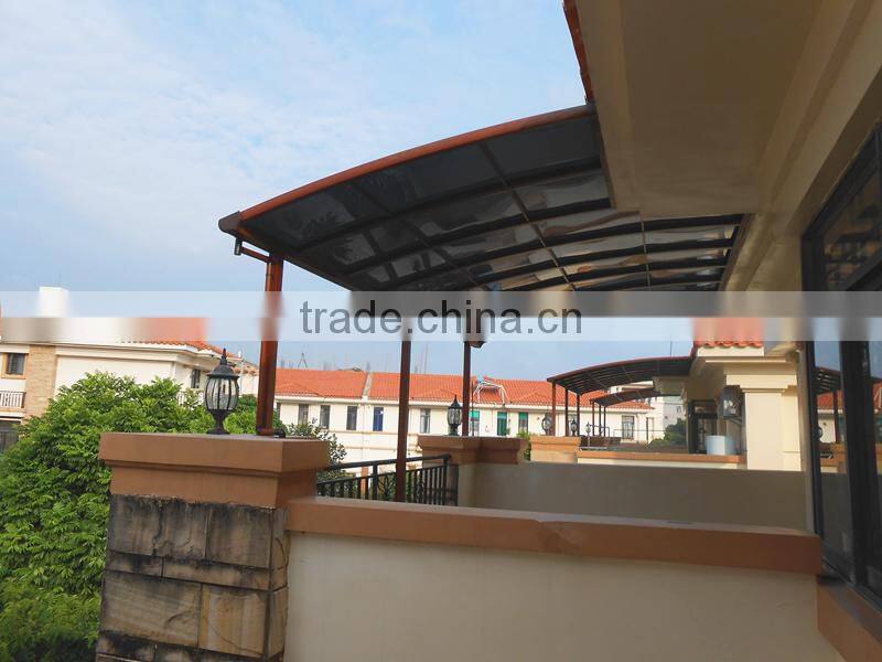Sturdy aluminium polycarbonate patio cover, balcony canopy, outdoor patio covering