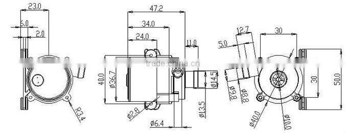 Silent mini dc water pump for hot thermostat machine for coffee machine