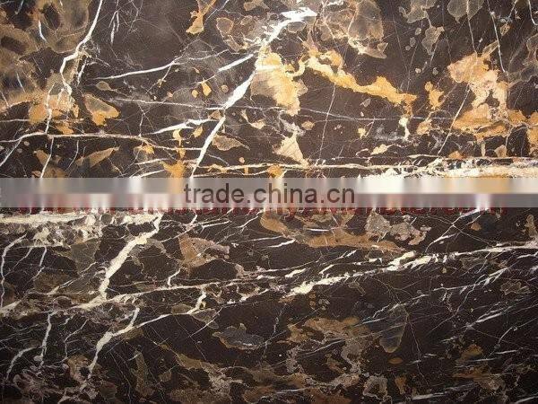 BLACK AND GOLD MICHAELANGELO MARBLE TILES