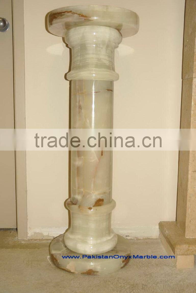 MANUFACTURER AND EXPORTERS WHITE ONYX PEDESTALS COLLECTIONS