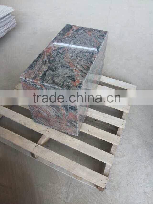 Chinese Juparana Multicolor Red Granite Outdoor Stone Chair