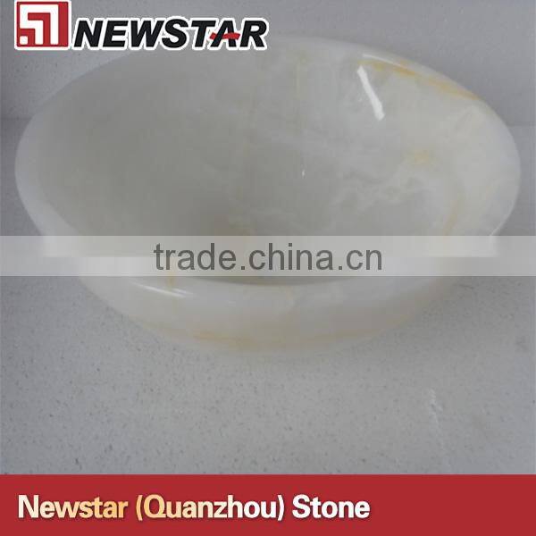 White onyx wash basin