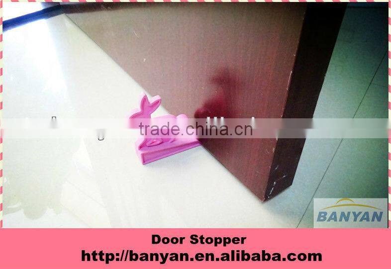 Decorative door stoppers , high quality baby safety silicone door wedge