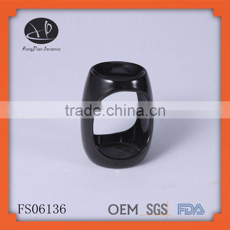 ceramic oil burner,color fondue set,black ceramic fondue,stoneware fondue