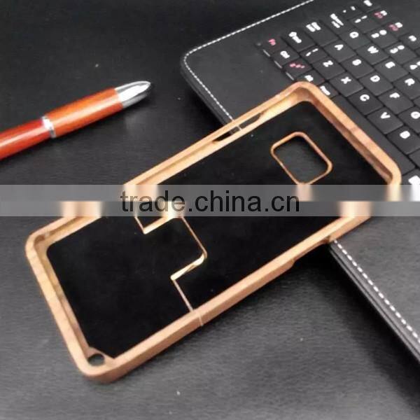 Hot selling natural real two part rose wood phone cases for Samsung note7