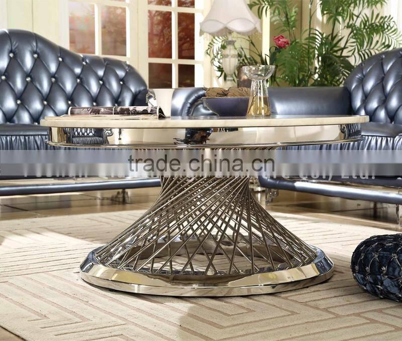 new model rose golden round coffee table tea table