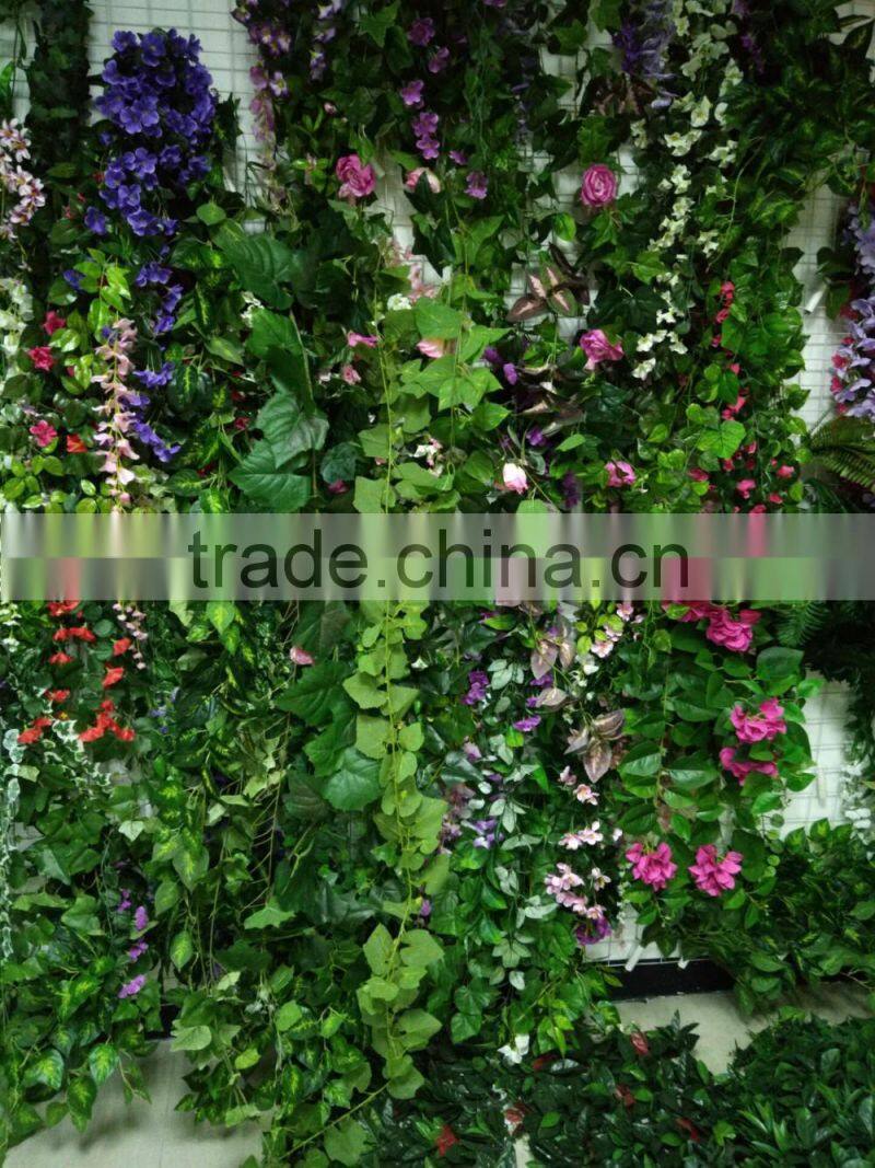 Colorful fake leaf ivys for wall hanging