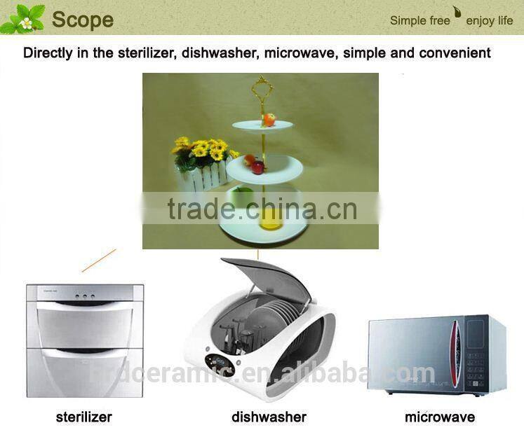 Chaozhou 2015 ceramic plate with handle with printing