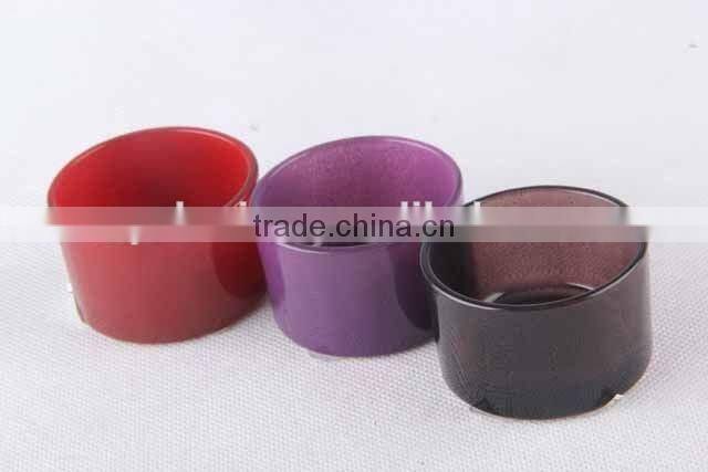 Colorful round glass candle holder