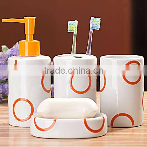 colourful ceramic bathroom set