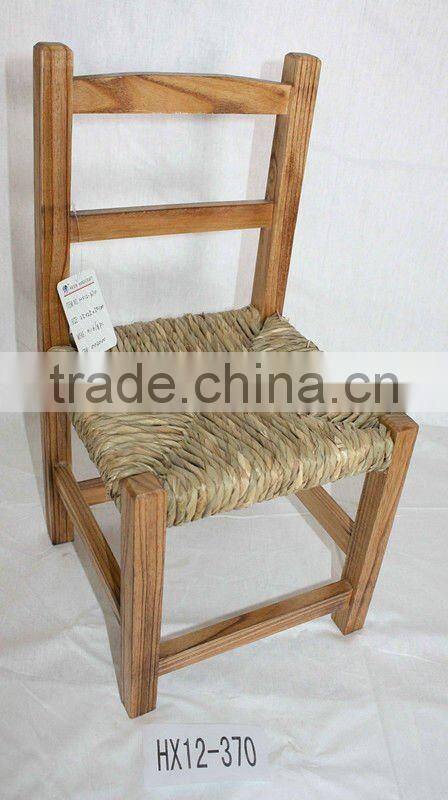 Antique wooden square stool for children