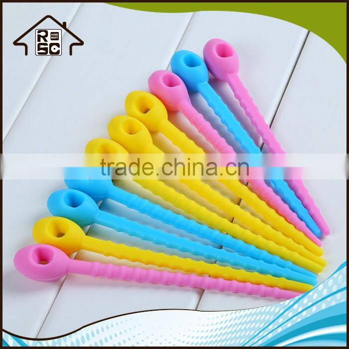 NBRSC Colorful All-Purpose Silicone Multi-use smart Food Saver Bread Bag Clip Household Snake Ties