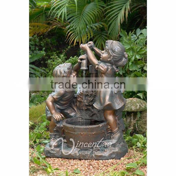 New Design Popular High Quality Outdoor Boy and Girl Fountain (Custimized Service)